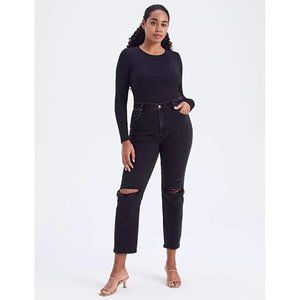 ABERCROMBIE | WOMEN'S CURVE LOVE, ULTRA HIGH RISE ANKLE STRAIGHT JEANS